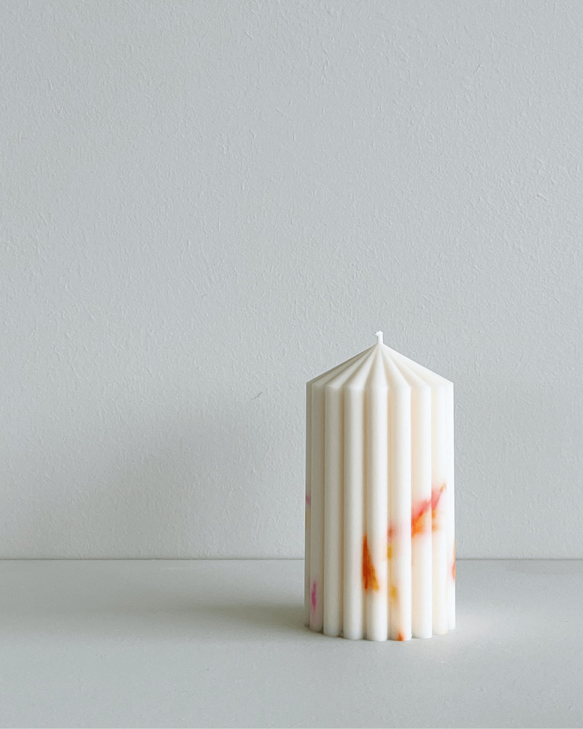 Blloklys, 13 cm, soya lys, marmor effekt, Studio M Candles