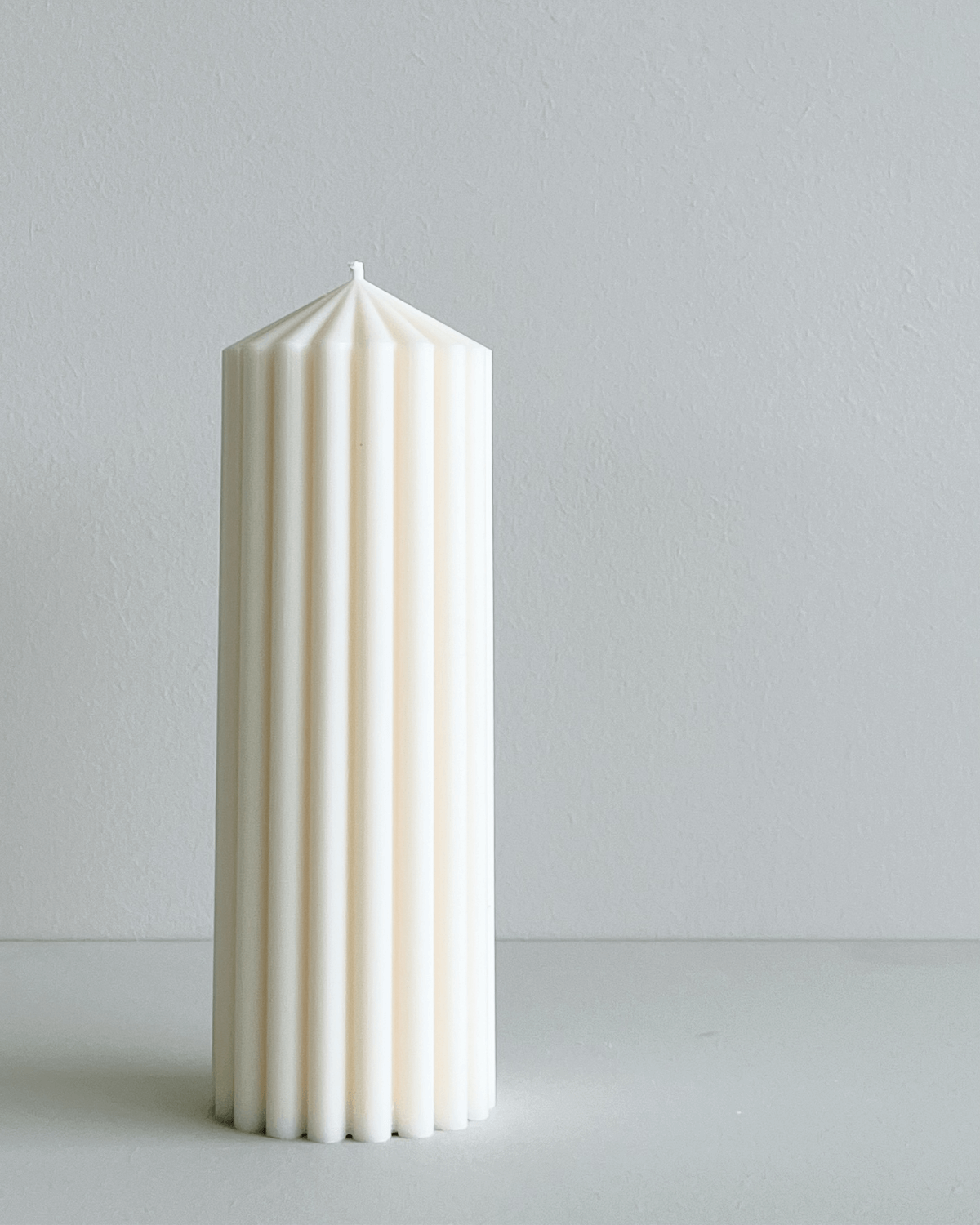 Bloklys, creme, hvid, 20 cm, soyalys, Studio m candles