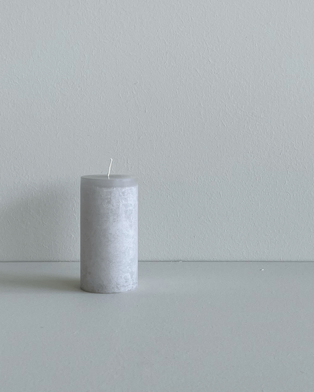 BLoklys, rustik, paraffin, Light Grey 10 cm