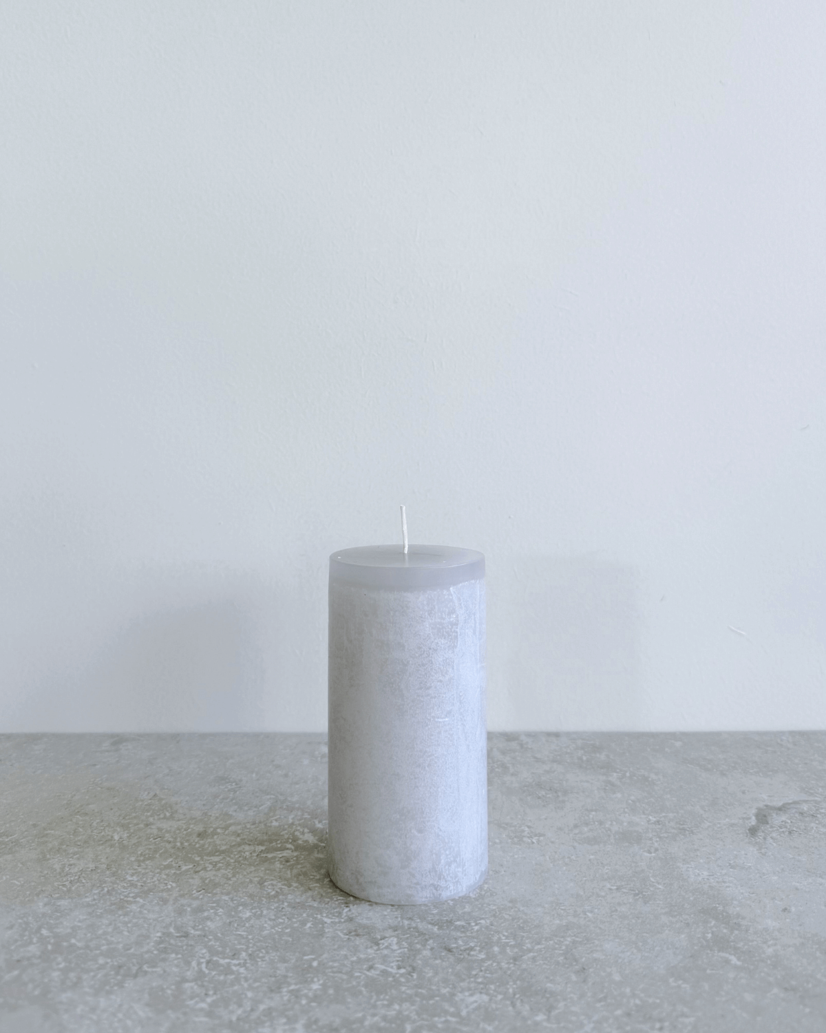 Bloklys, Light Grey, Lysegrå, Vance Kitira, 10x5cm, Paraffin