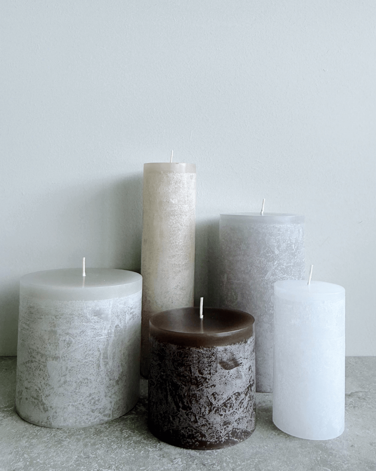 Bloklys, 15 cm, light grey, flere farver, vance kitira