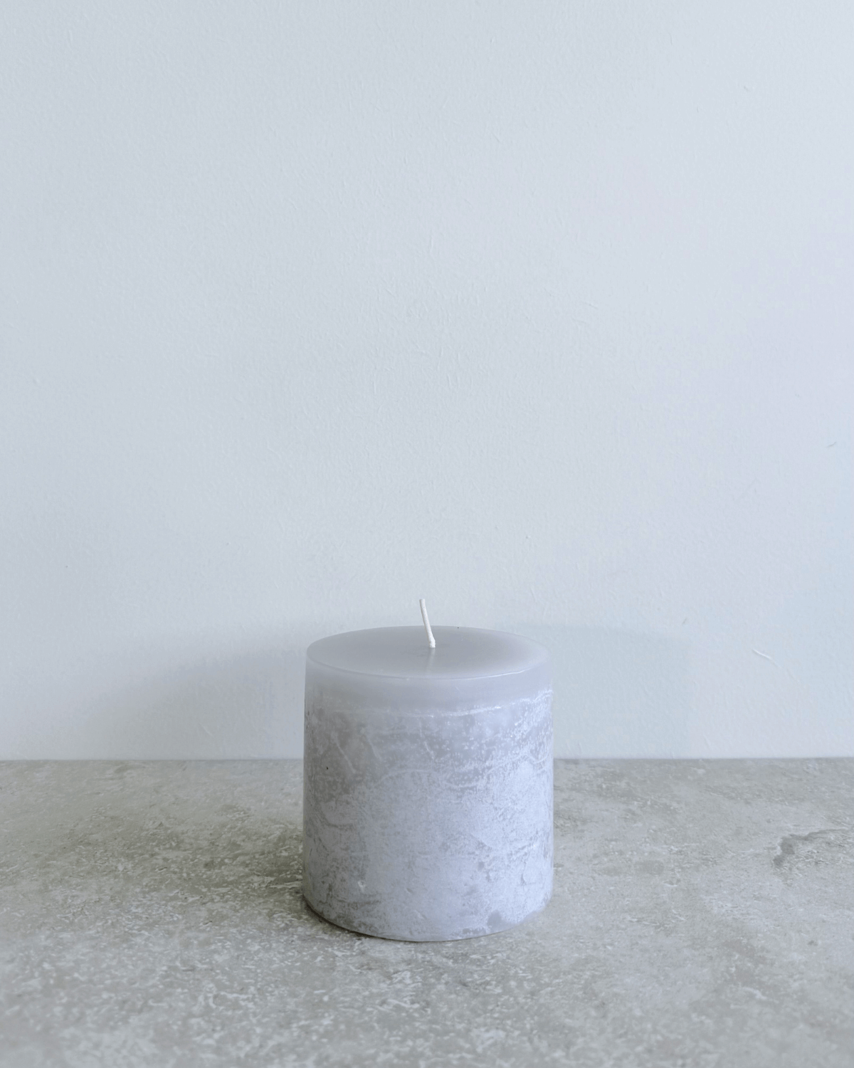 Bloklys, Lysegrå, Light Grey, 7,5x8cm, Vance Kitira