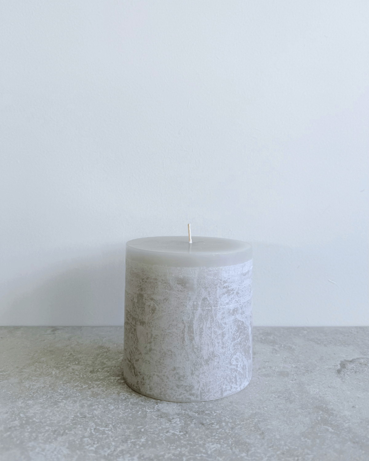 Bloklys, Smokey Grey, 10,5x10cm, Vance Kitira, varm grå