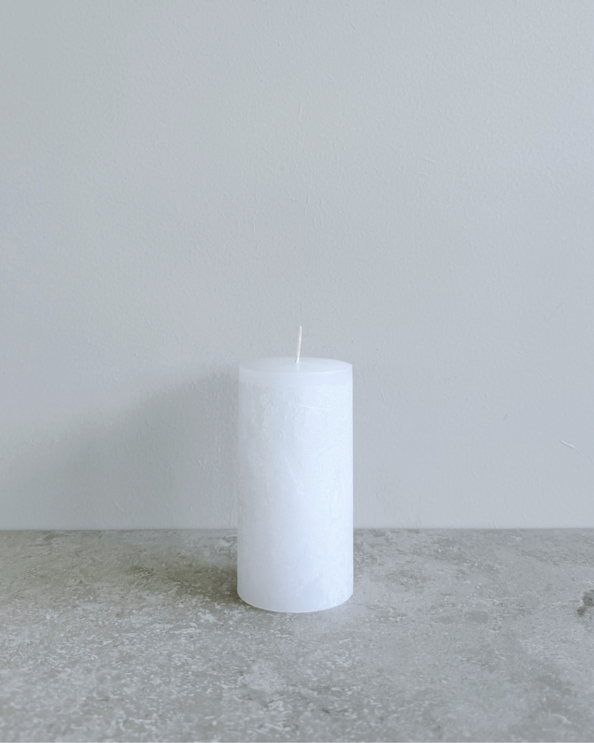 Bloklys, 10x5cm, Snow White, Hvid, Rustik, Vance Kitira