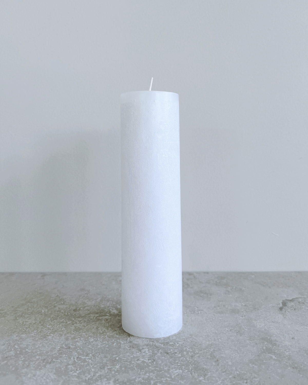 Bloklys, 20x5cm, Snow White, Hvid, Rustik, Vance Kitira