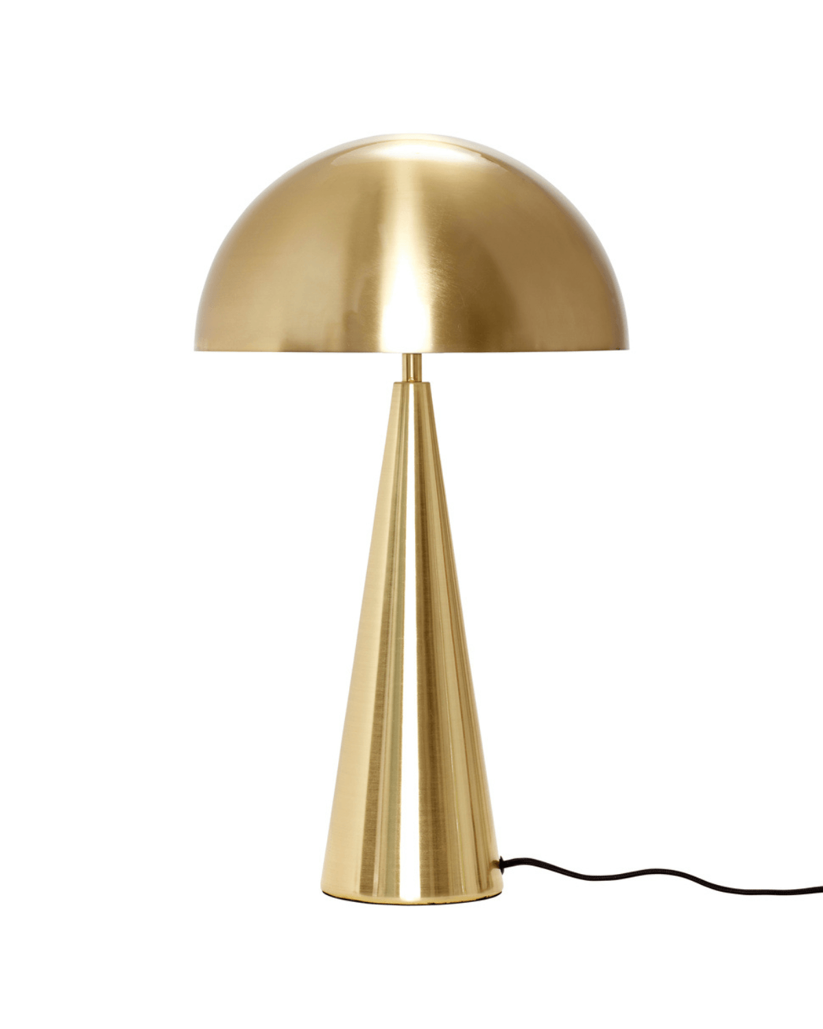 Bordlampe, Mush høj, messing, Hübsch