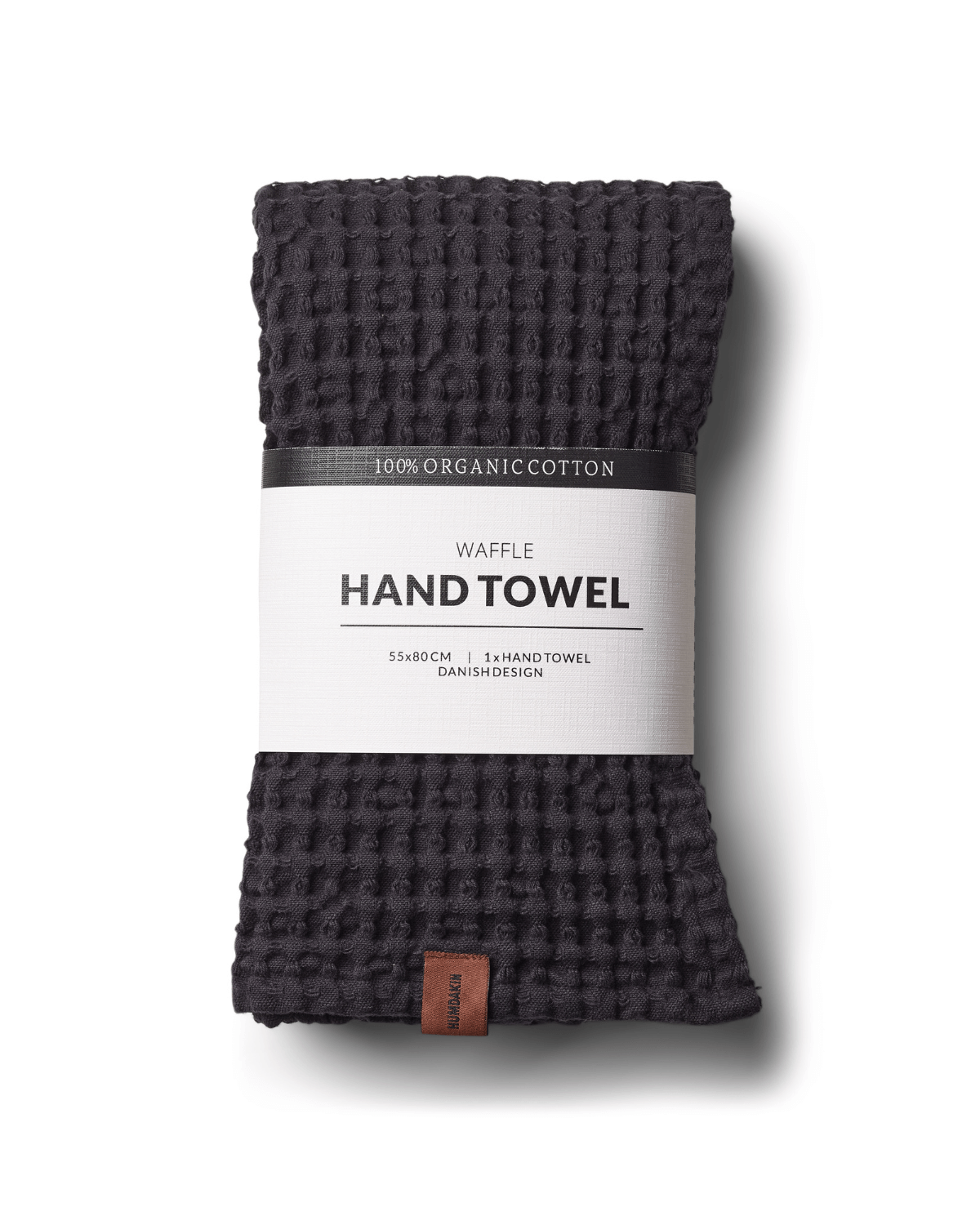 Vaflet håndklæde, Humdakin, sort, coal, økologisk bomuld,