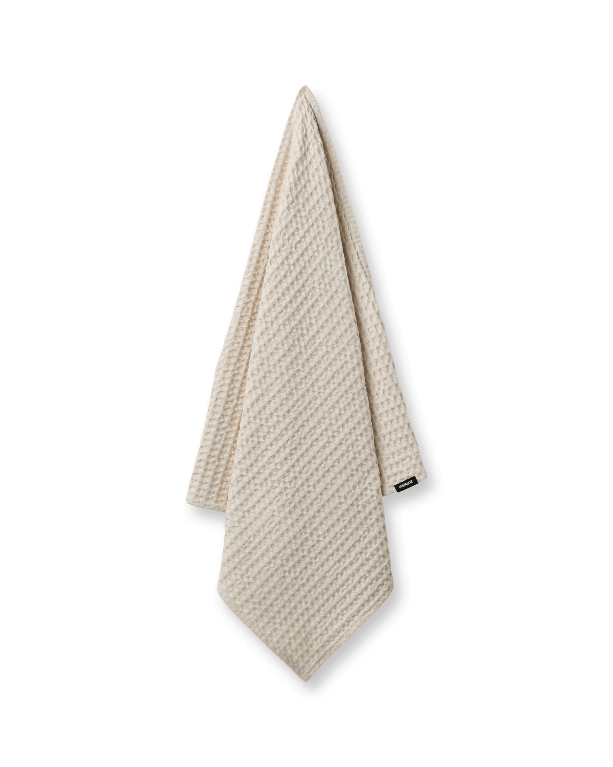 Håndklæde, vaflet, undyed, lys beige, økologisk bomuld, humdakin