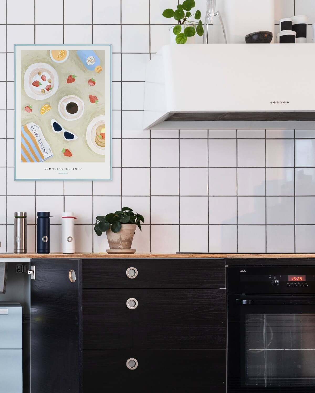 Sommermorgenbord, Dansk, plakat, taisho, køkken, klinker