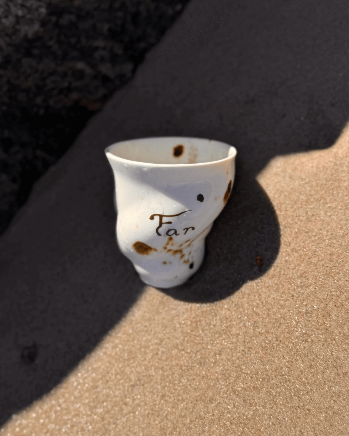 Kop, keramik kop med tekst, far, studio aarhus