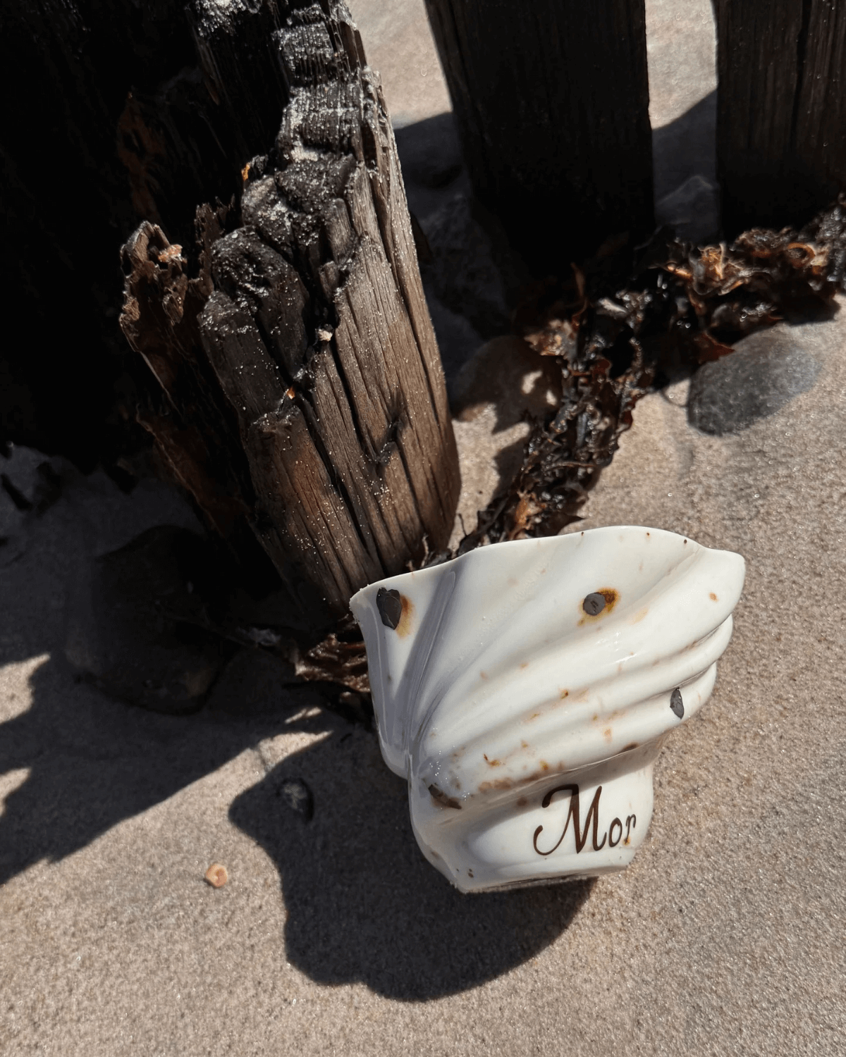 Kop, svane, keramikkop med tekst, mor, studio aarhus