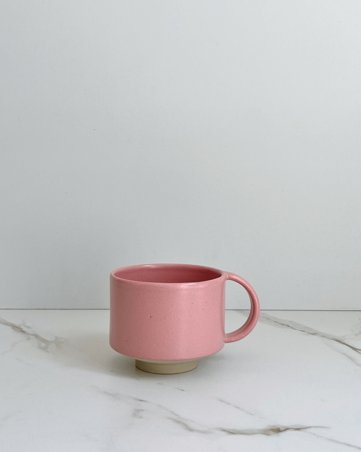 Kop med hank, Pink, Lyserød, Håndlavet keramik kop, May Studio