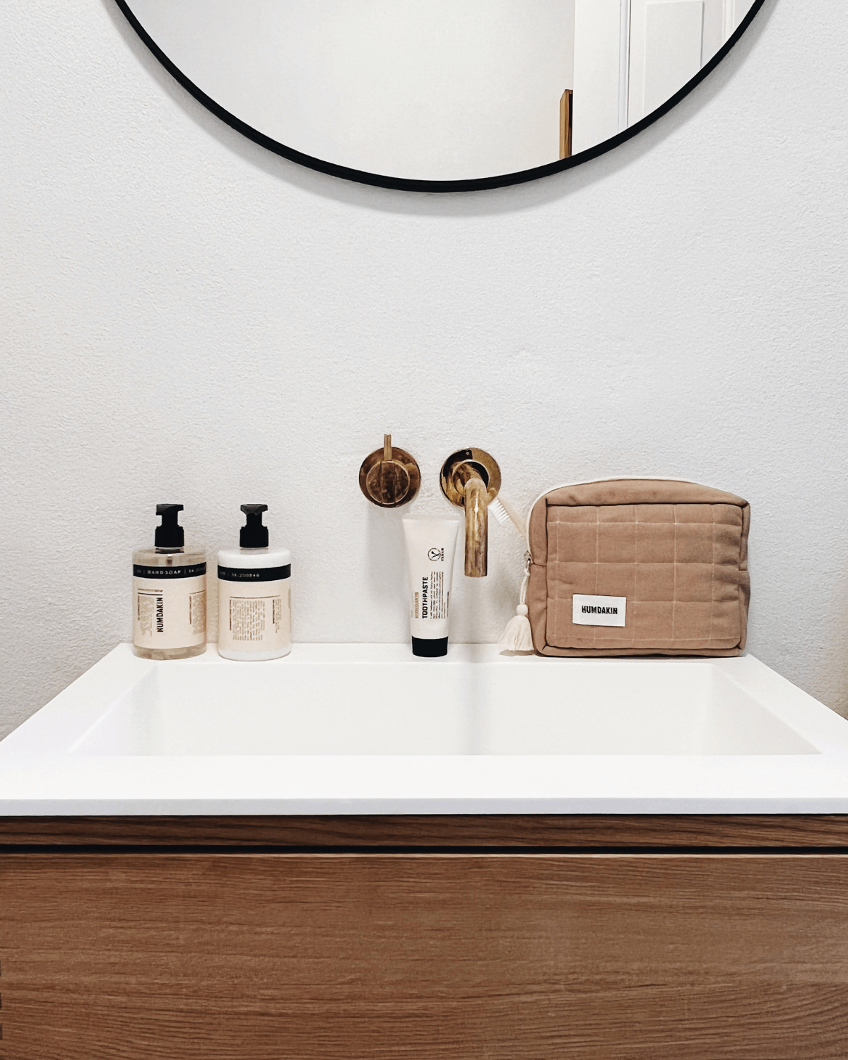 Makeuppung, toilettaske, Quiltet, Humdakin, vask,