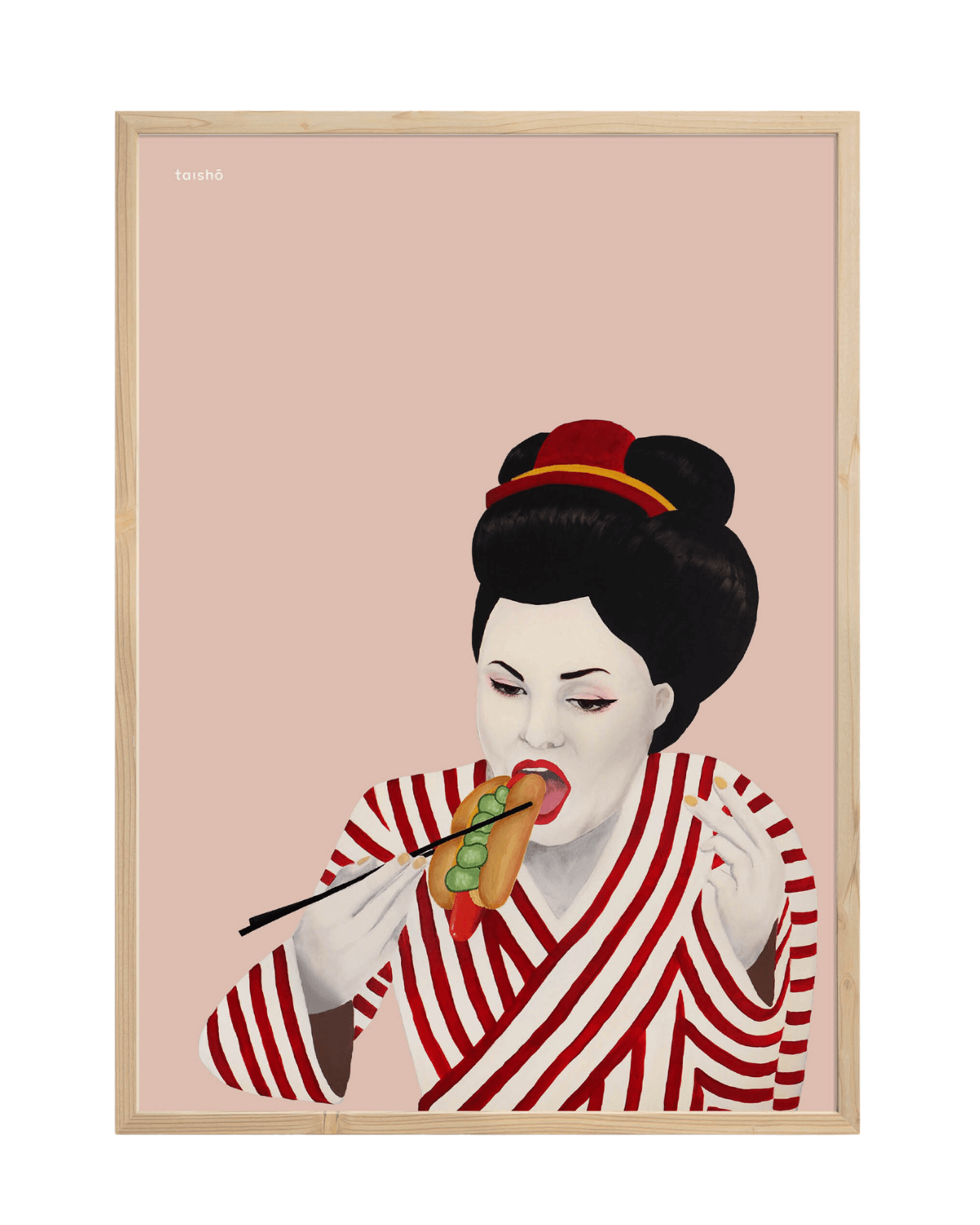 Sulten Geisha, Taisho, plakat, rosa
