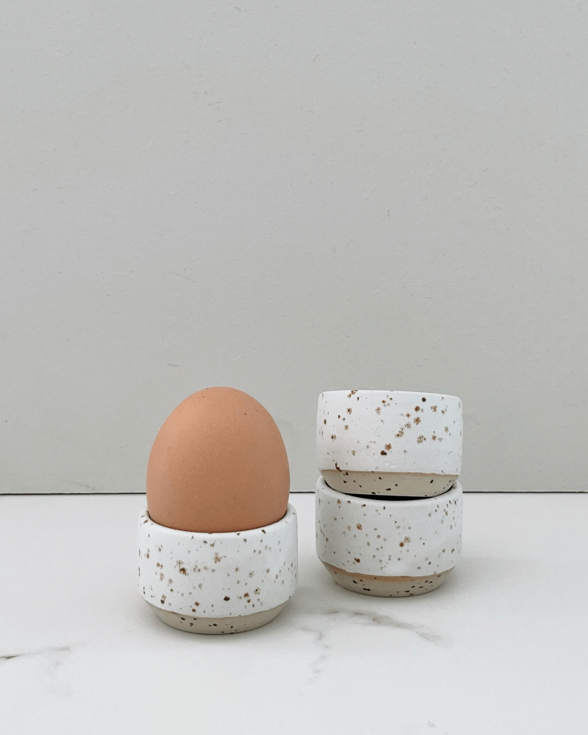 Æggebæger, Spots, Keramik, Hvid, Måne