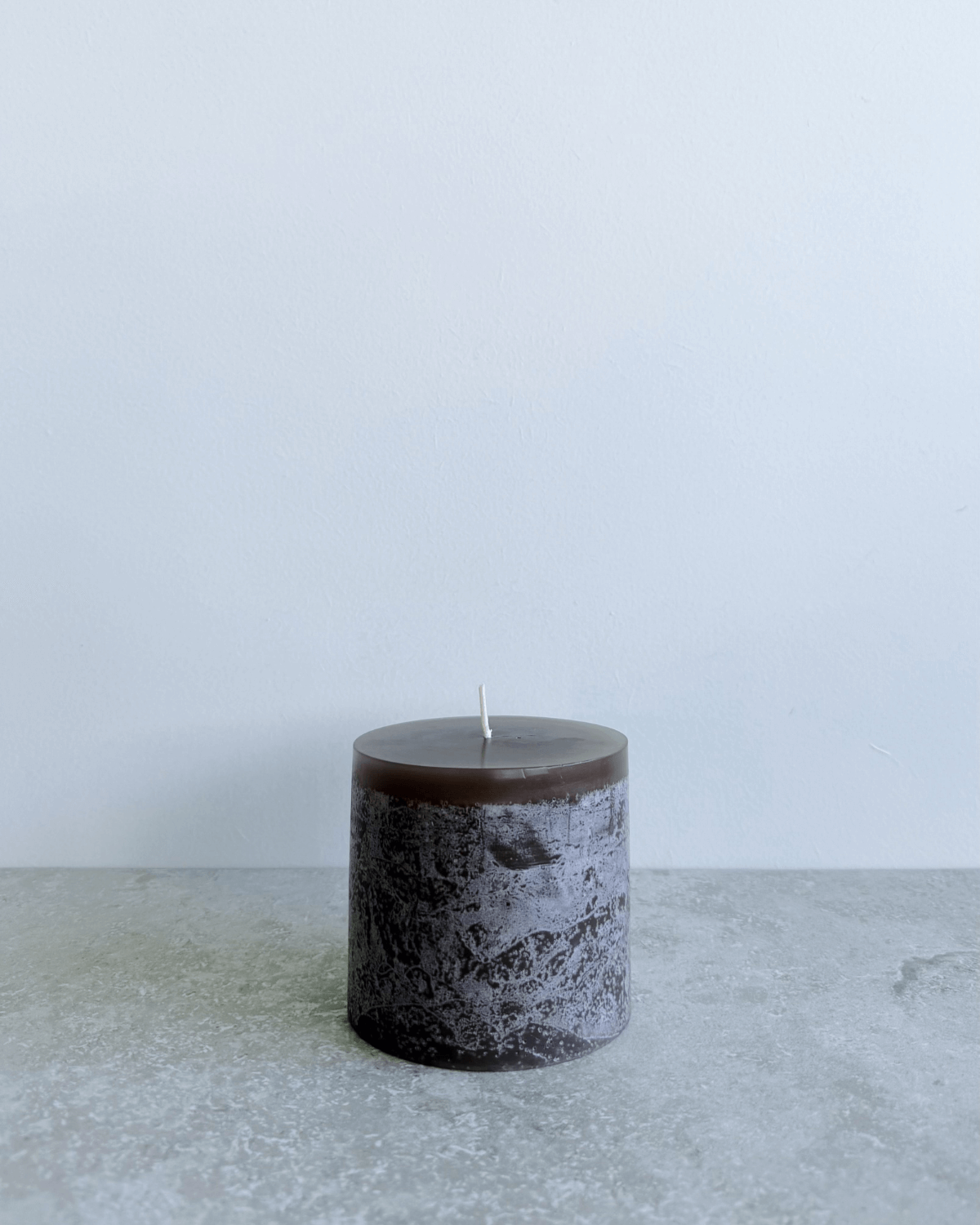 Bloklys, 7,5x8cm, Brun, Taupe, Vance Kitira, Lys, paraffin, 