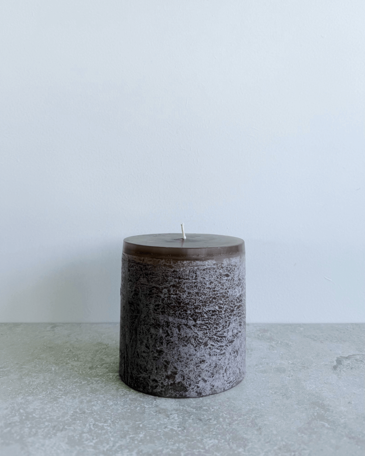 Bloklys, Vance Kitira, Taupe, Brun, 10,5x10cm, Allergivenlig lys, stort bloklys