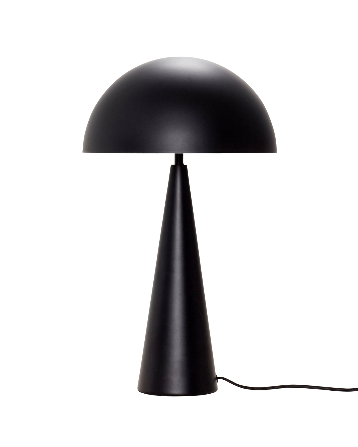 Mat sort mush høj bordlampe fra Hubsch til det minimalistiske hjem