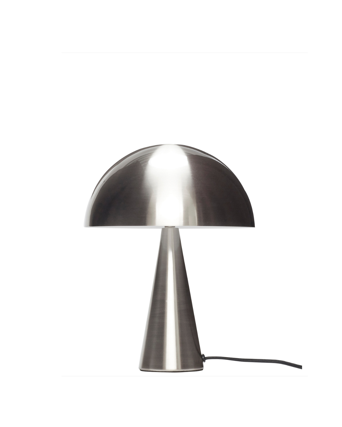 Mush mini bordlampe til stuen eller soveværelset fra Hubsch i farven nikkel