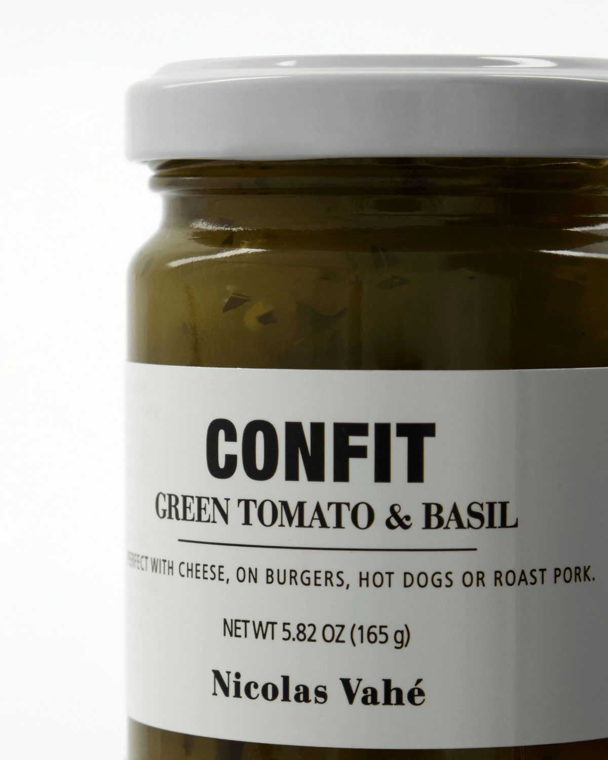 Confit, Grønne tomater & basilikum, 165g