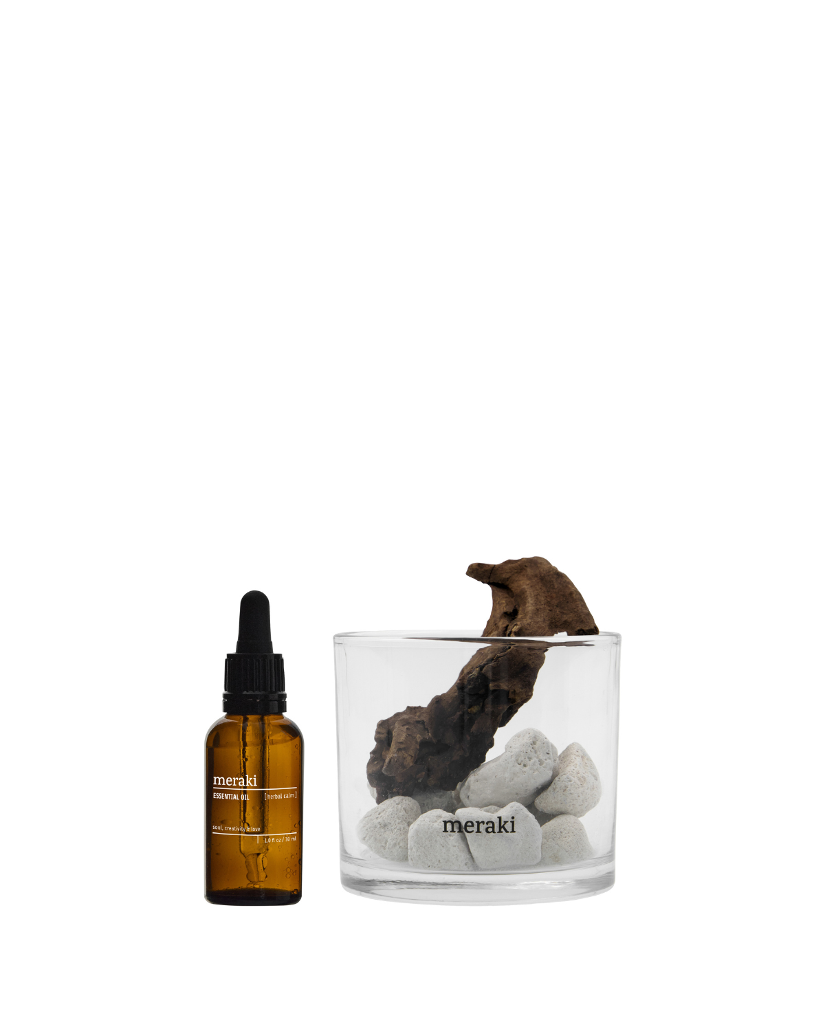 Meraki diffuser med naturlige lavasten og duften Herbal Calm
