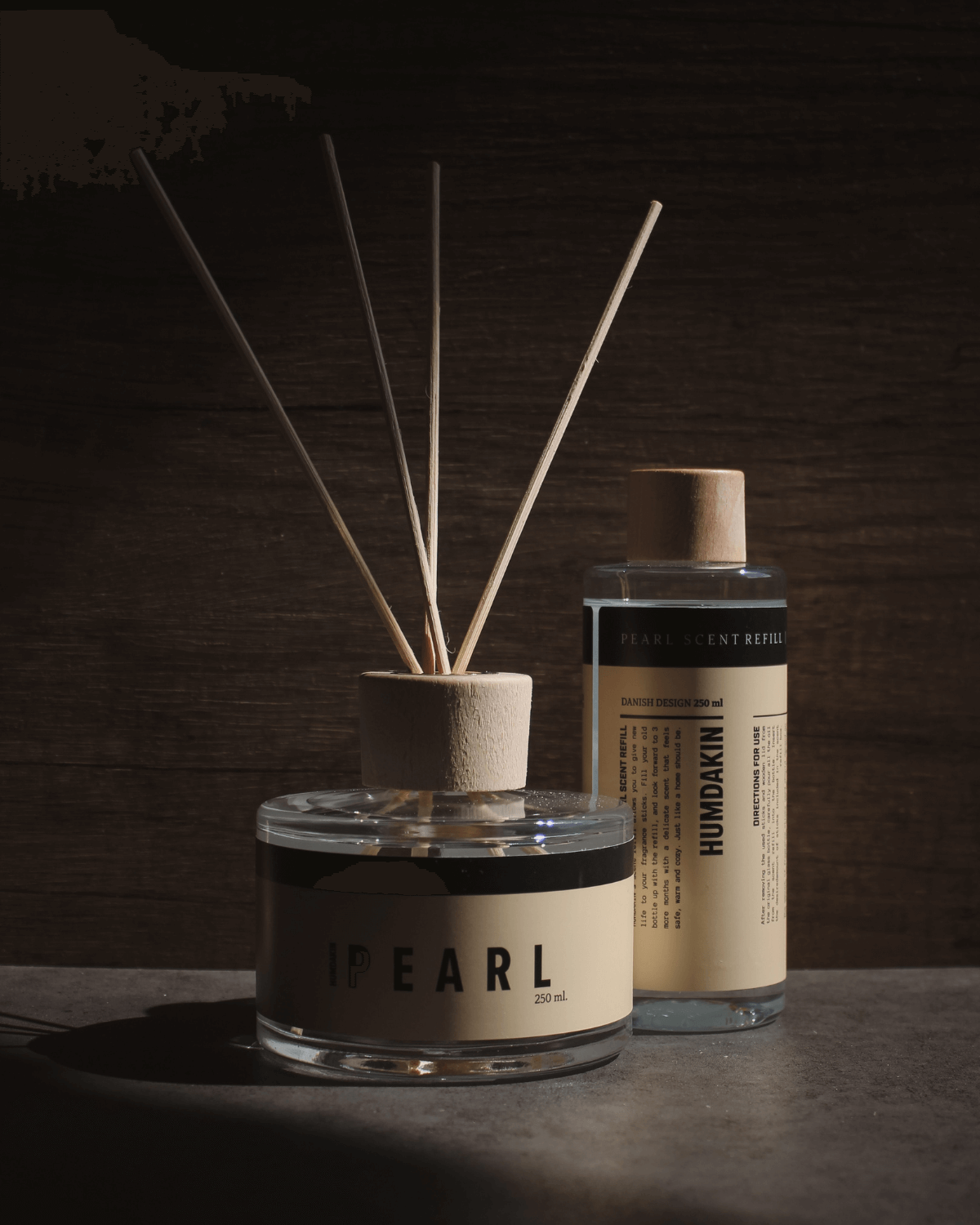 HUMDAKIN duft refill væske og duftpinde med den skønne duft pearl