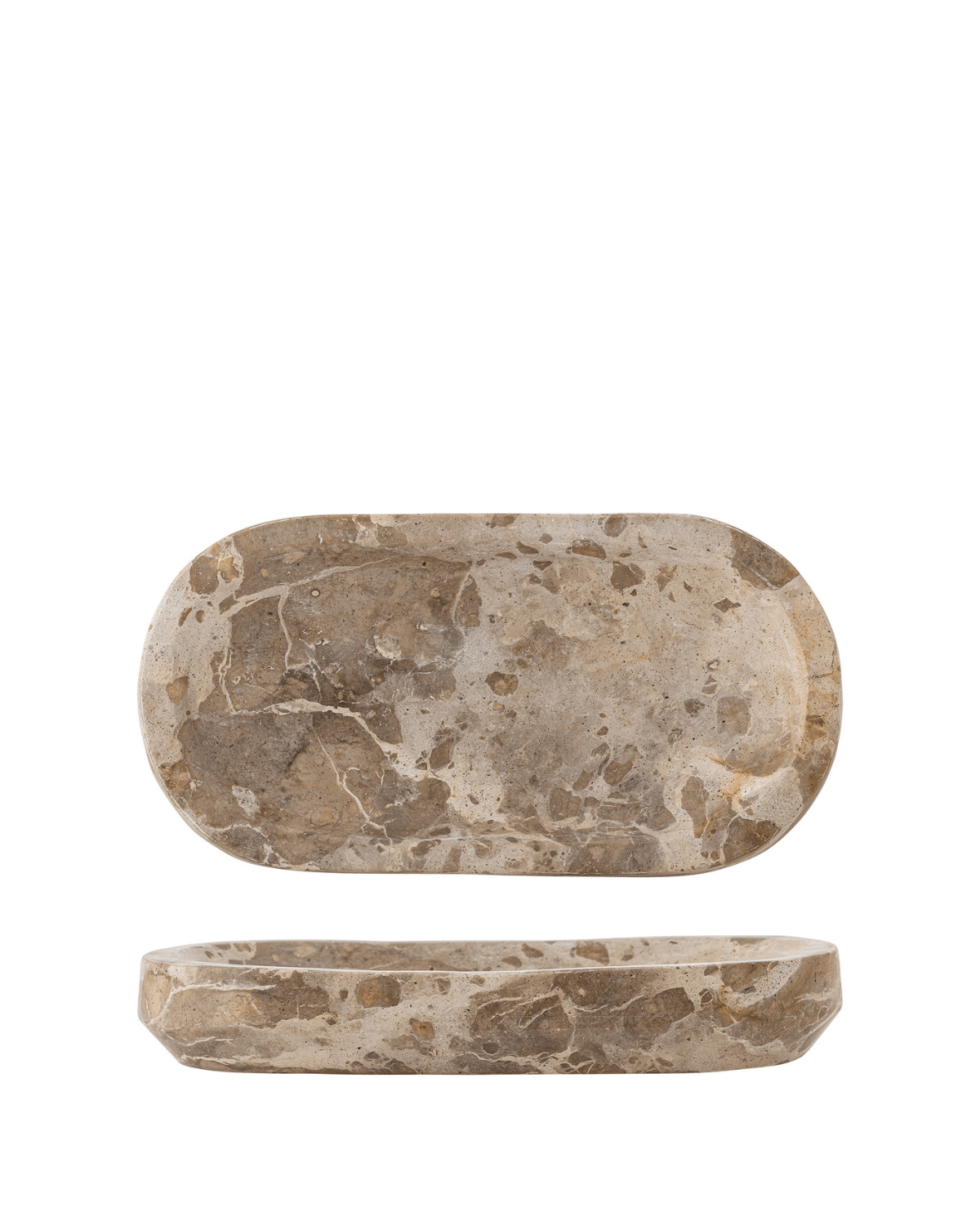 Shao fad marmor lys natur fra Bloomingville, elegant rund bakke med variation i årer