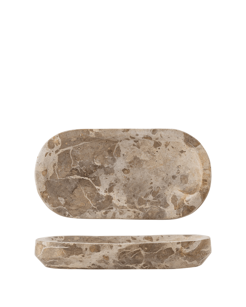 Shao fad marmor lys natur fra Bloomingville, elegant rund bakke med variation i årer