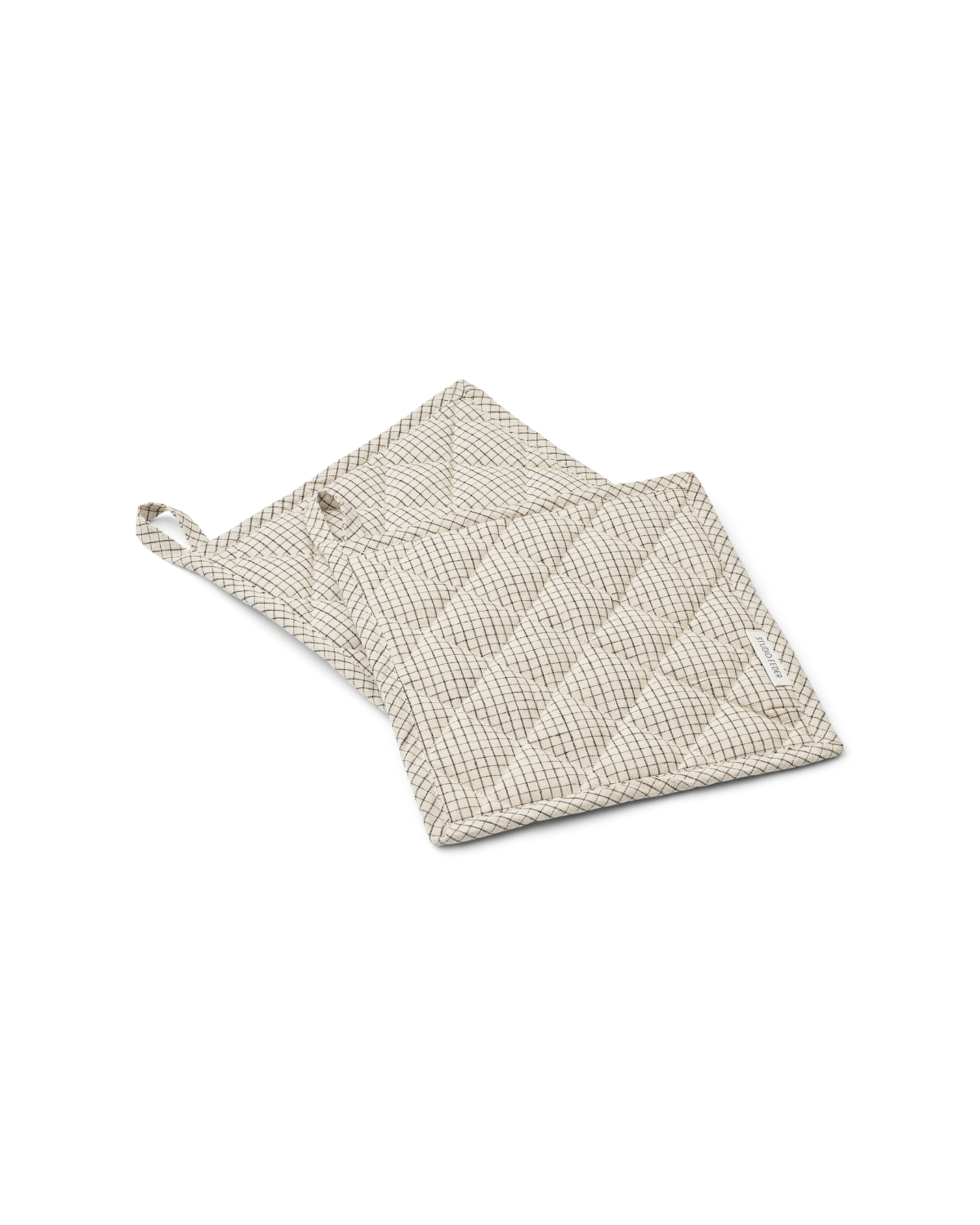Grydelapper, Ada, Creme Black Plaid
