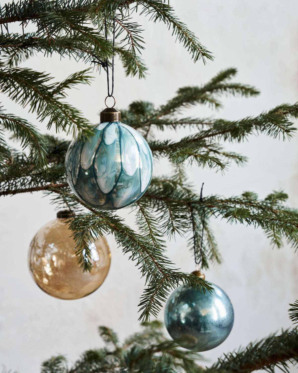 Julekugler, Runy, Lyseblå, 2 stk - House Doctor - Pynt til jul - Unikkehjem.dk