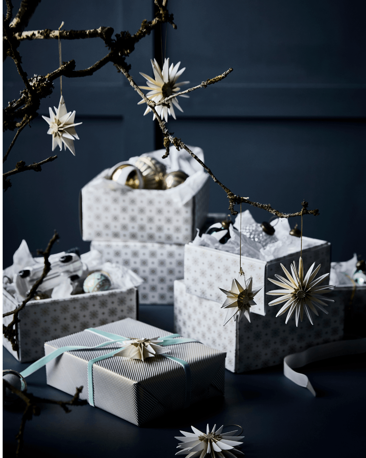 Julepynt, Stari, Champagne - sæt á 6 stk
