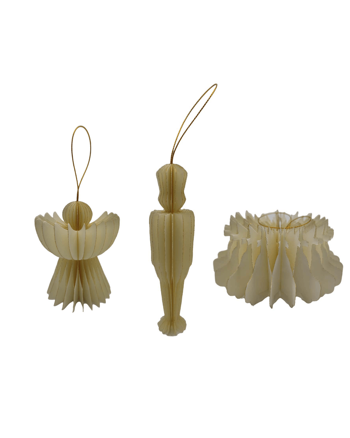 Julepynt, papir, 3 pak, humdakin