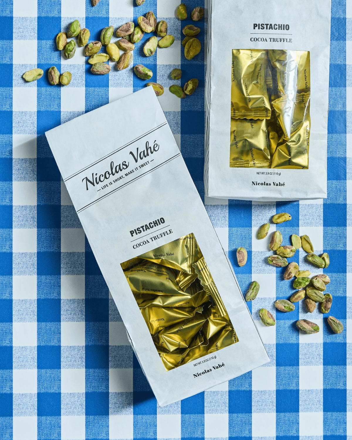 Kakaotrøfler, Pistacie, 110g