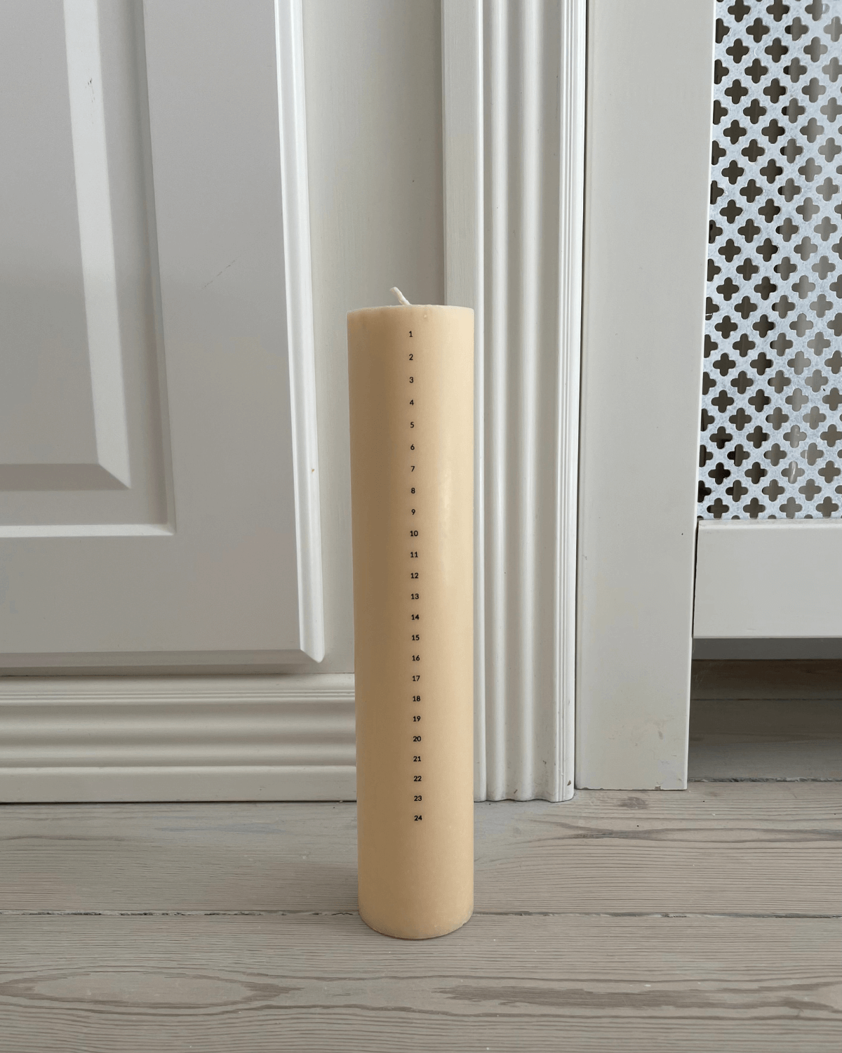 Kalenderlys, 1-24. hvidt, elegant julelys, 