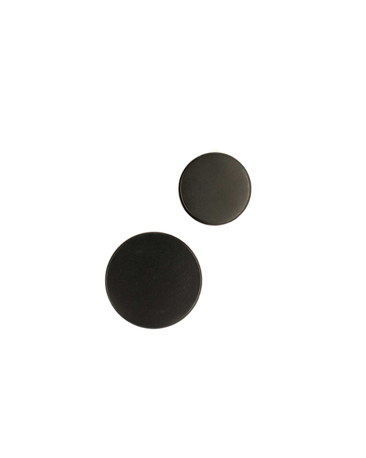 Knage, Dot, Mat sort ø 2,5 cm