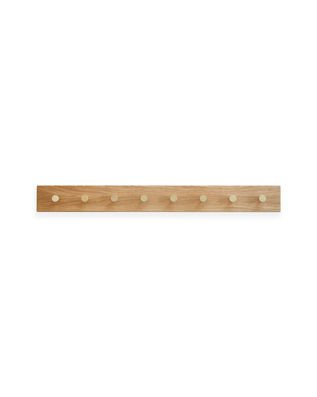 Knagerække, Oak, Messing - 100 cm
