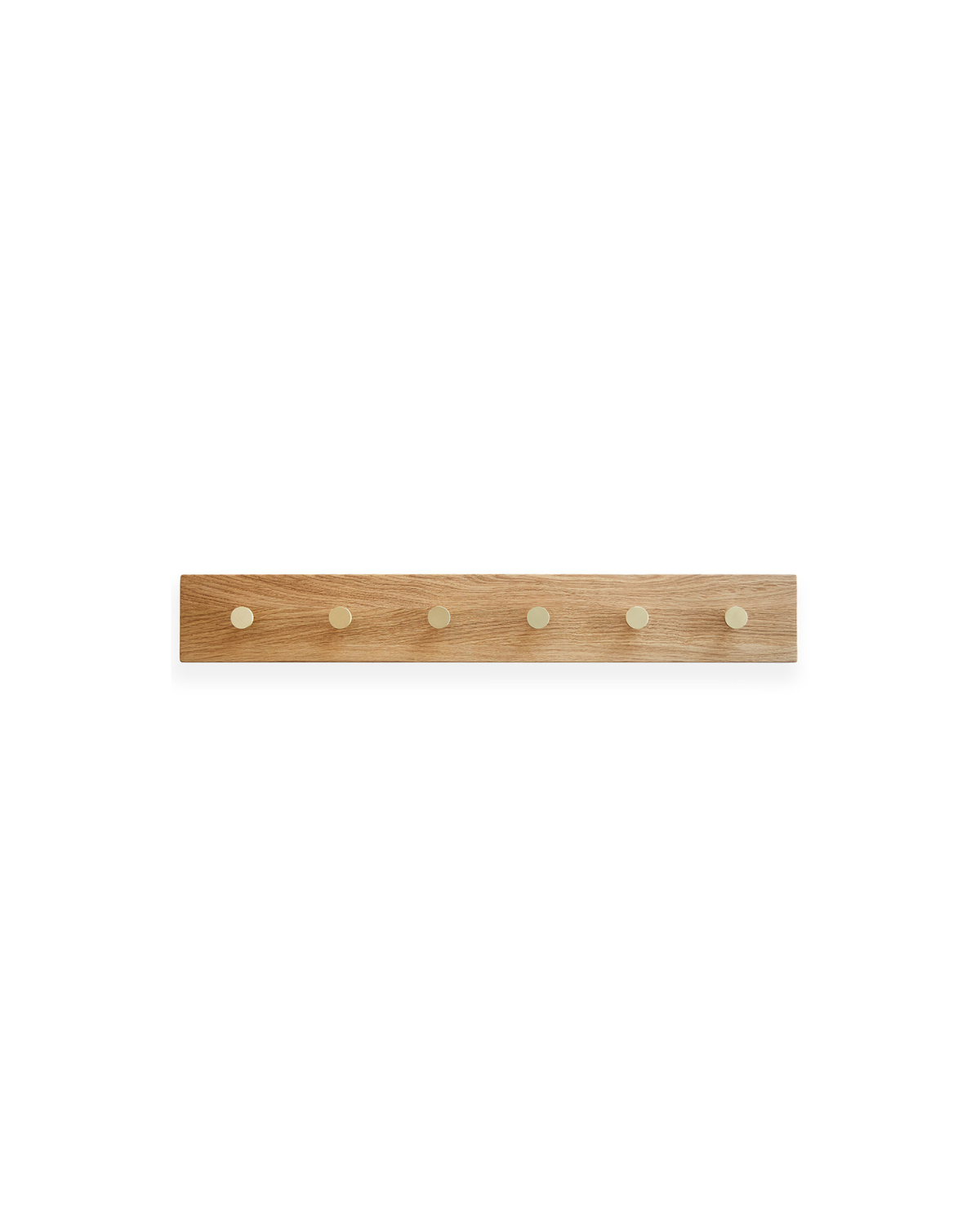 Knagerække, Oak, Messing - 70 cm
