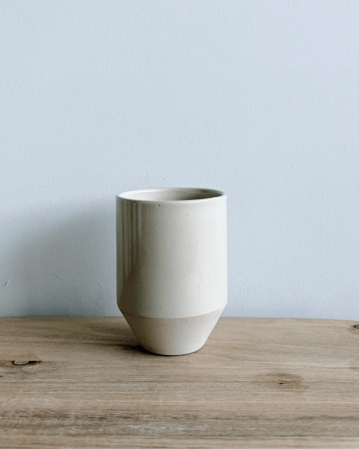 Håndlavet keramik kop, Nude, May, thin tall