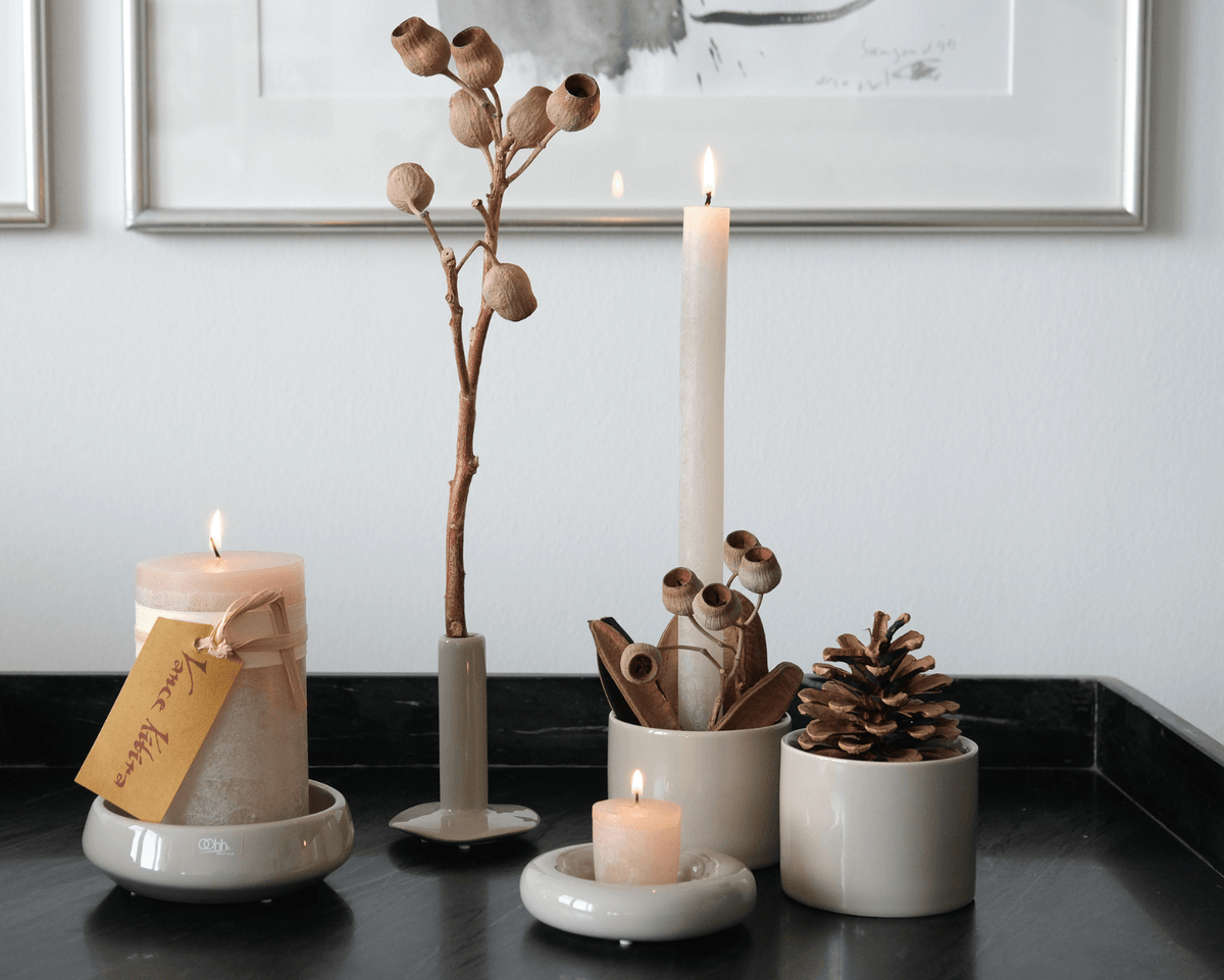 Krukke, keramik, indretning, Omug, Sand, dekoration, vase, lysestage, vance kitira, fyrfadslys