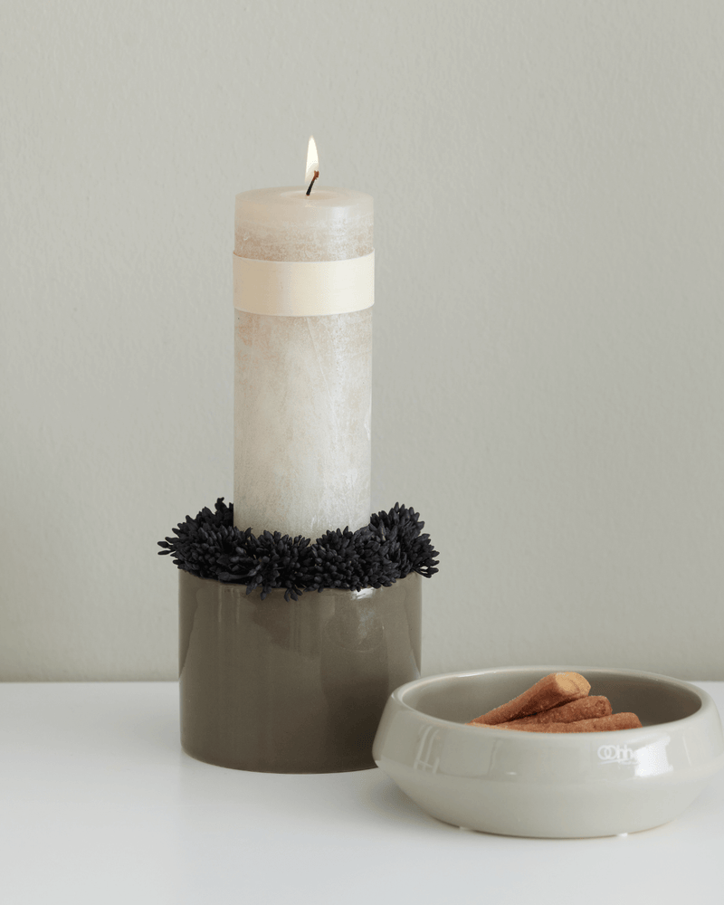 Krukke, taupe, keramik, oohh, Vance Kitira, juledekoration