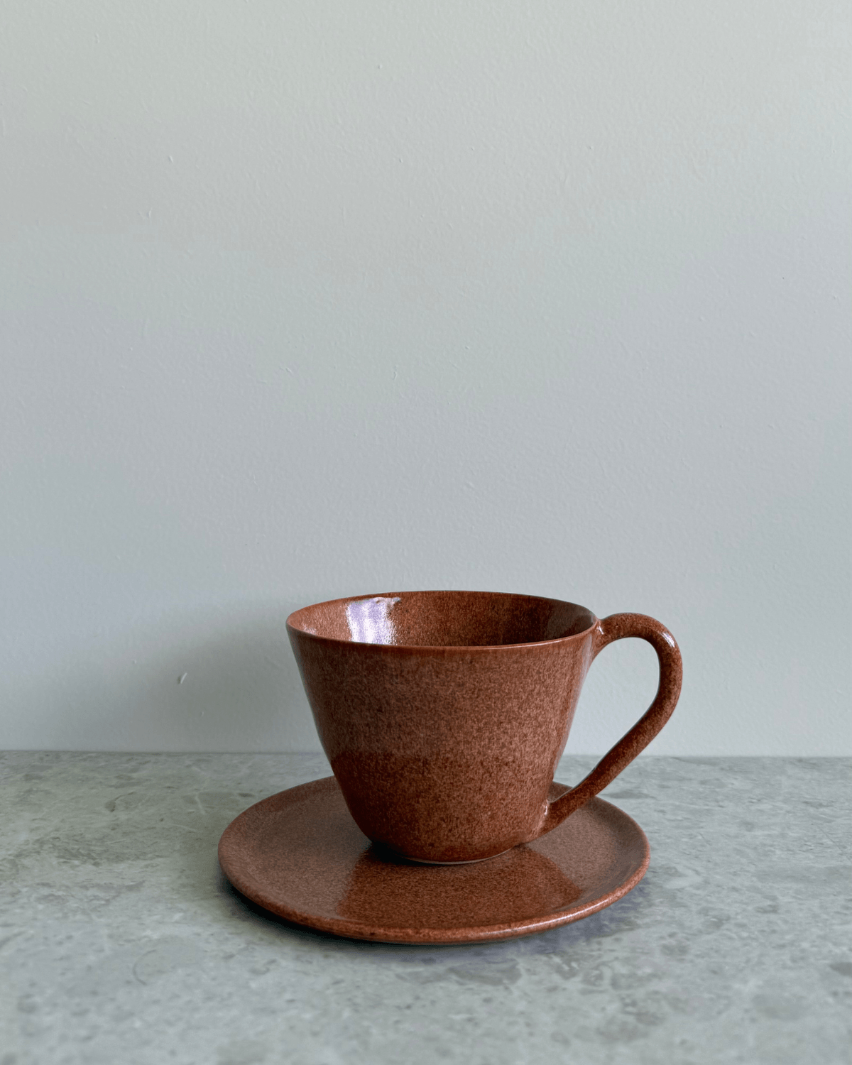 Diget Keramik Kastanje kop til hyggelige kaffestunder