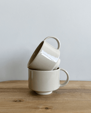 Kop med hank, Nude, sandfarvet, May, keramik kop, keramisk kop