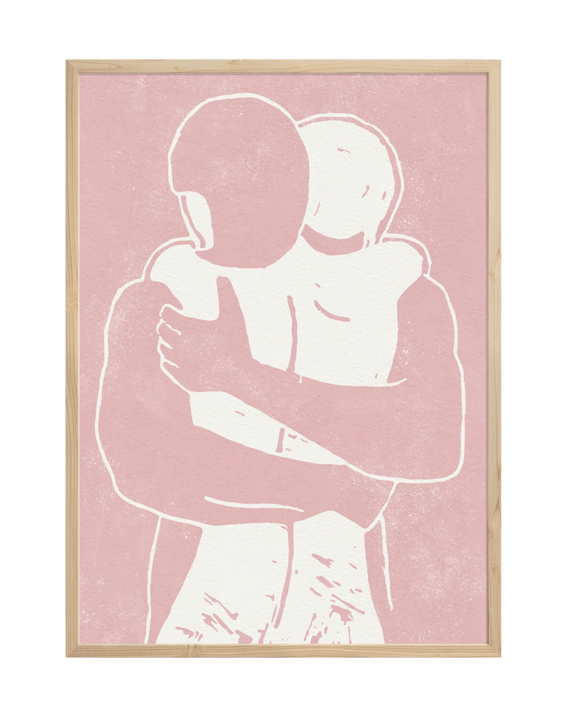 Krammet, Taisho, linoleumstryk, rosa