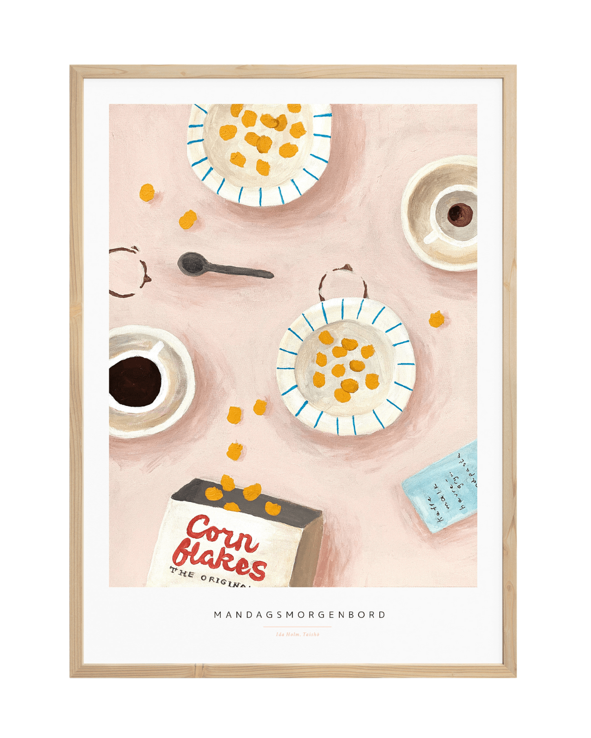 Mandagsmorgenbord, Dansk, plakat, taisho, hvid kant
