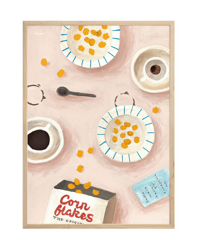 Mandagsmorgenbord, Dansk, plakat, taisho, uden kant, kun motiv,