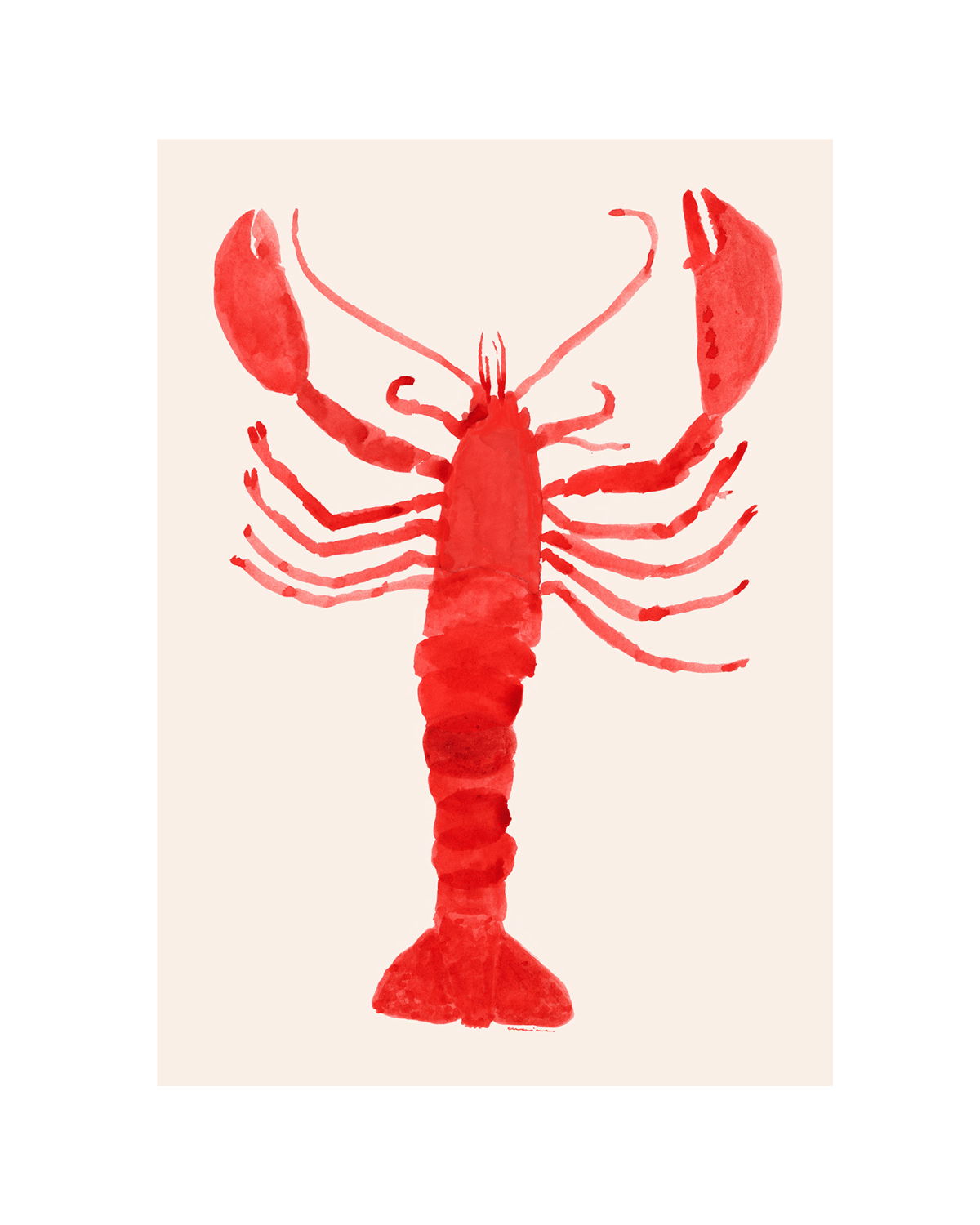 Marina Garcia fernandecz, langosta, hummer, plakat, illustration, the poster club