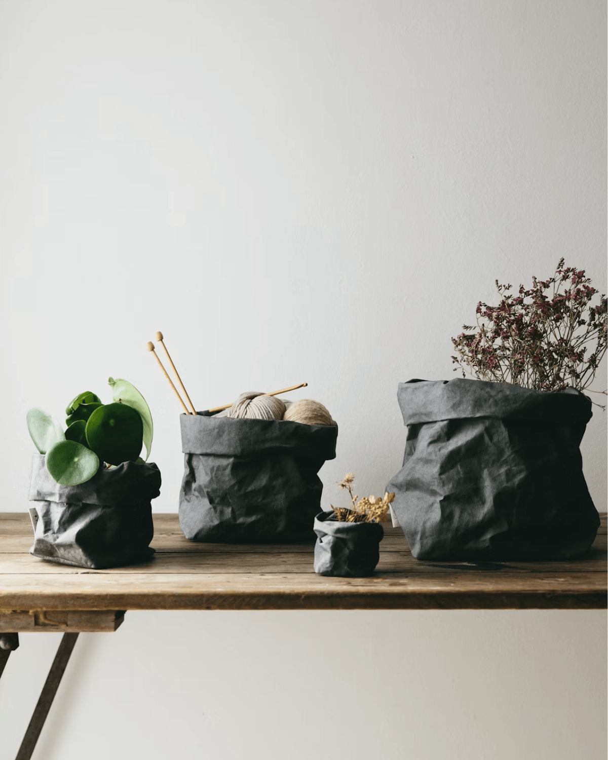 Paper Bag, Medium, Grå