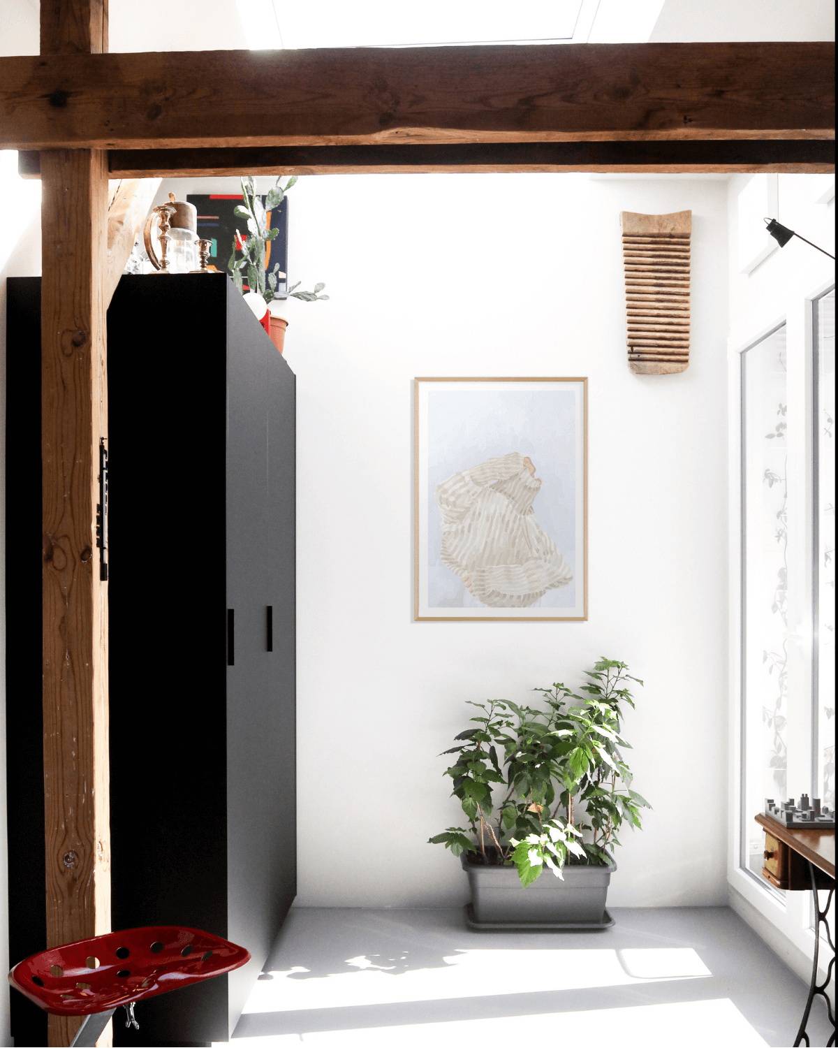 Kunsttryk fra Taisho i skandinavisk hjem. 