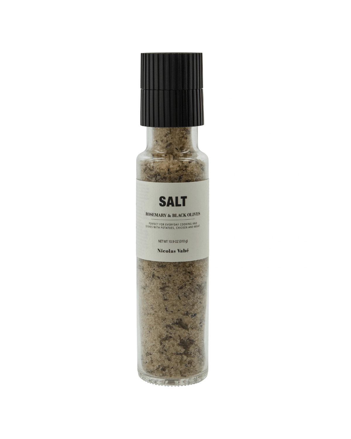 Salt, Rosmarin & sorte oliven, 310g