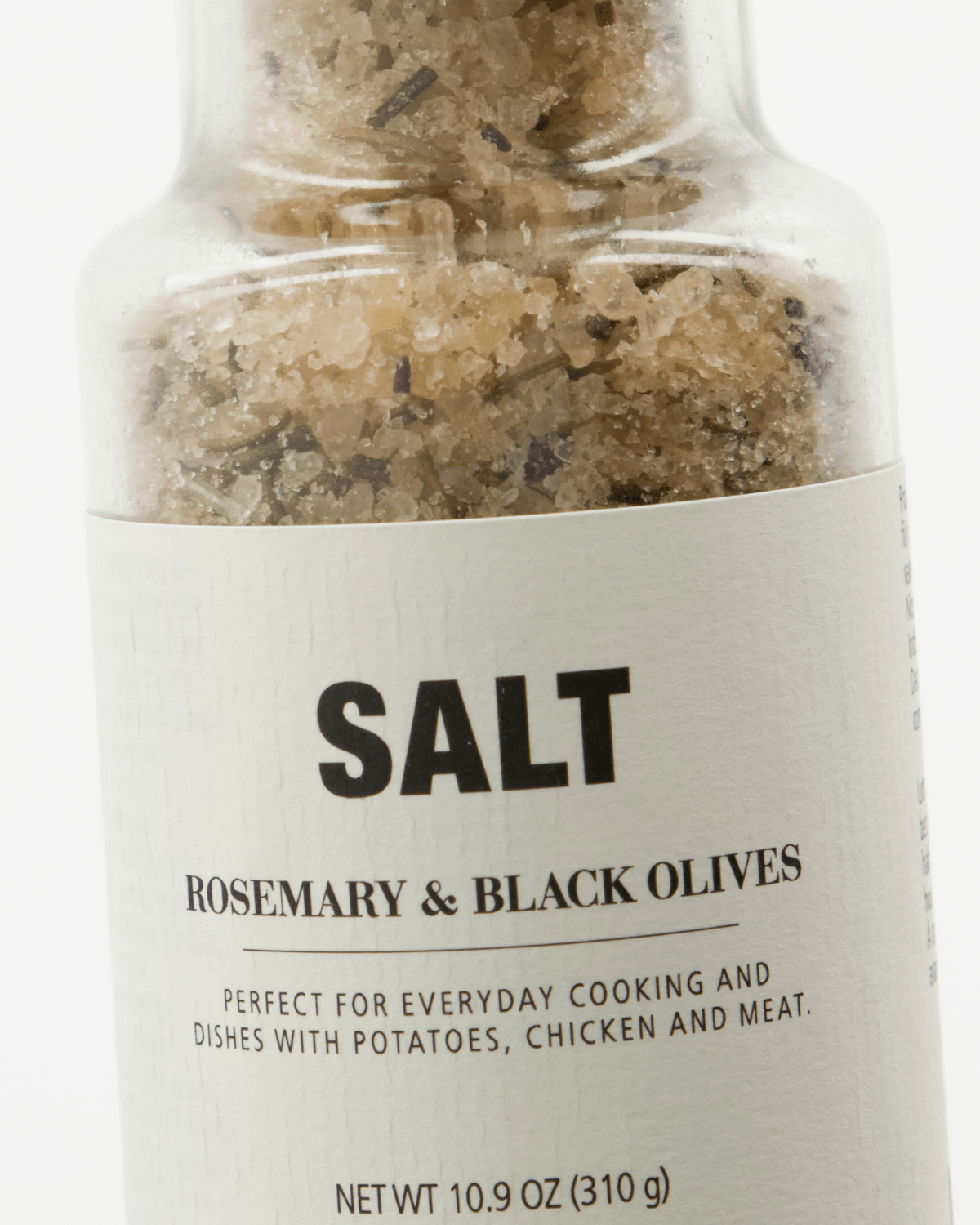 Salt, Rosmarin & sorte oliven, 310g